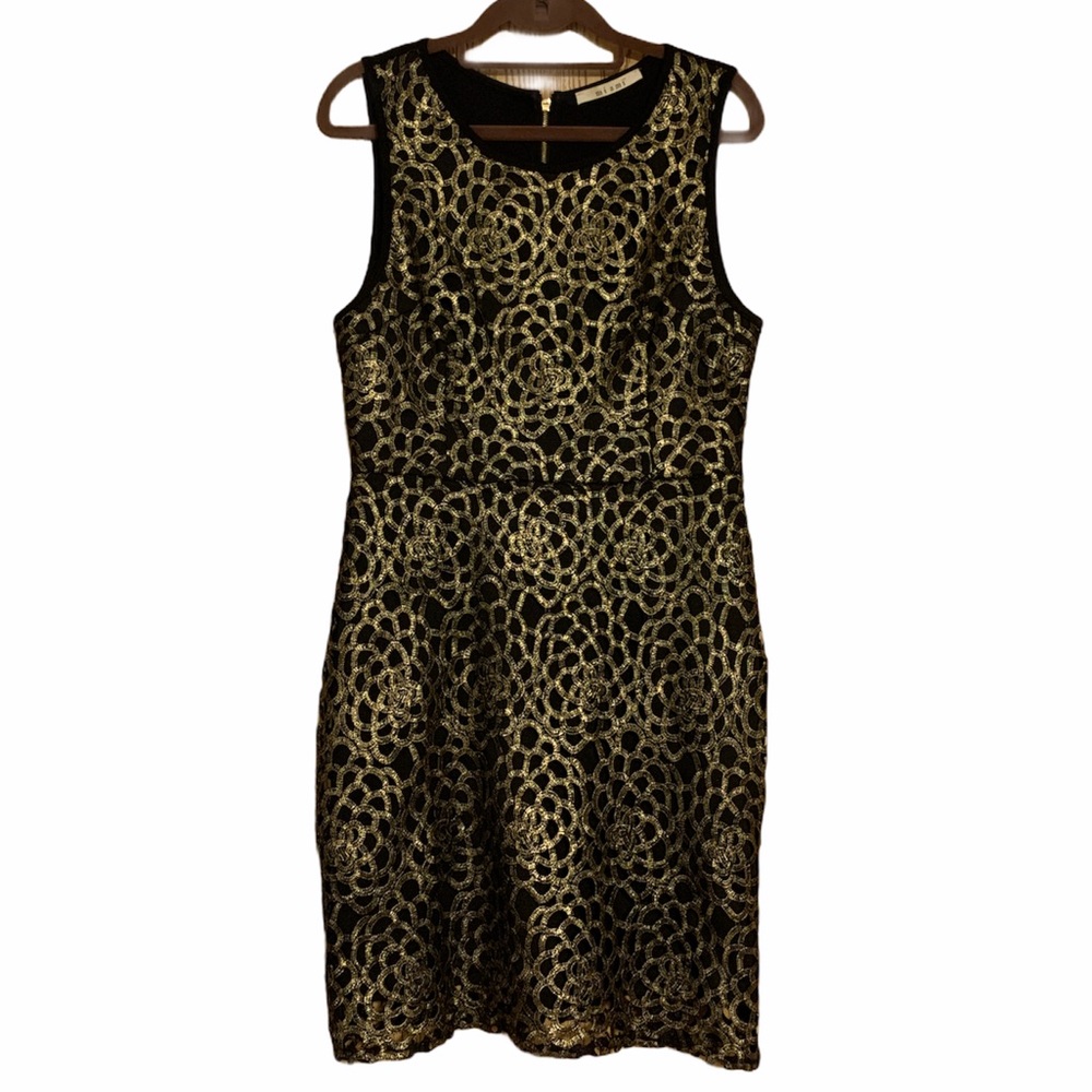 Black & Gold Brocade Dress